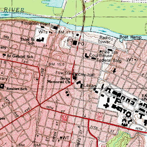 Topographic Map of Greenville Police Animal Control, NC