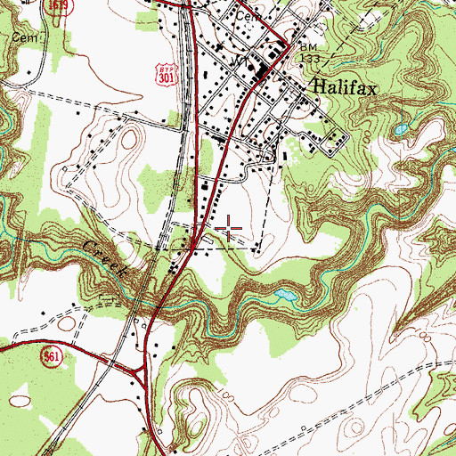 Topographic Map of Halifax County Sheriff's Office, NC