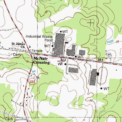 Topographic Map of Edgecombe County Sheriff's Office, NC