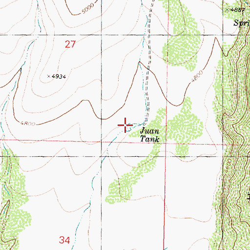 Topographic Map of Juan Tank, AZ