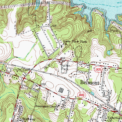 Topographic Map of Roanoke Rapids Police Department, NC