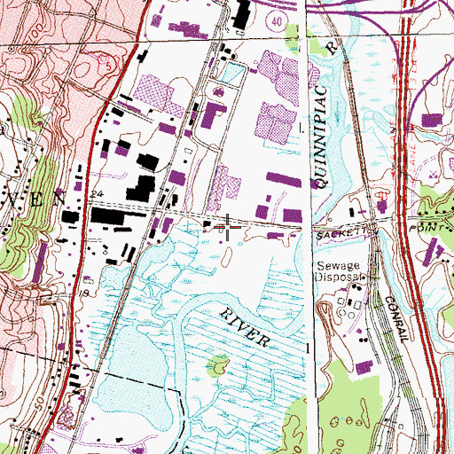 Topographic Map of North Haven Heliport, CT