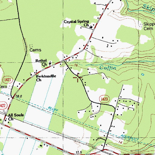 Topographic Map of Northwest Police Department, NC