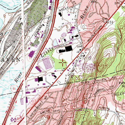 Topographic Map of USSC/NH Heliport, CT