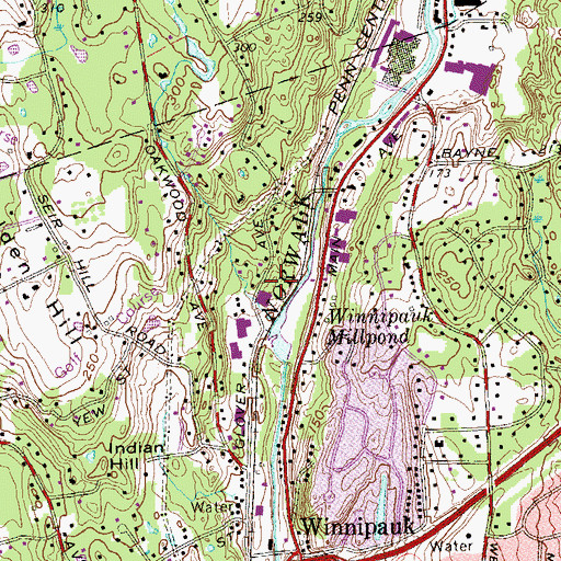 Topographic Map of USSC Heliport, CT