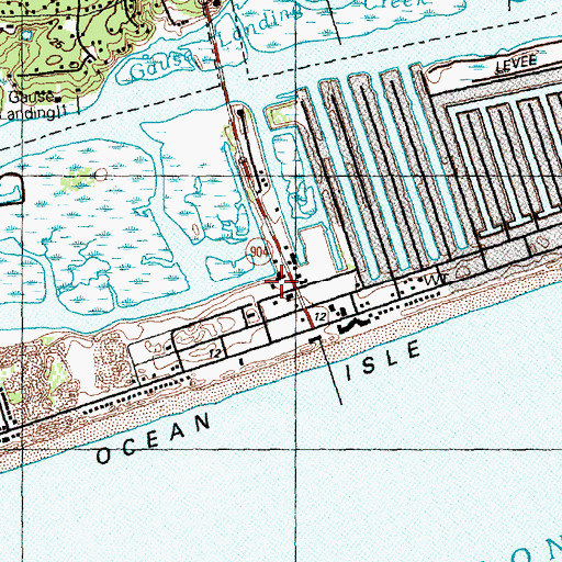 Topographic Map of Ocean Isle Beach Police Department, NC