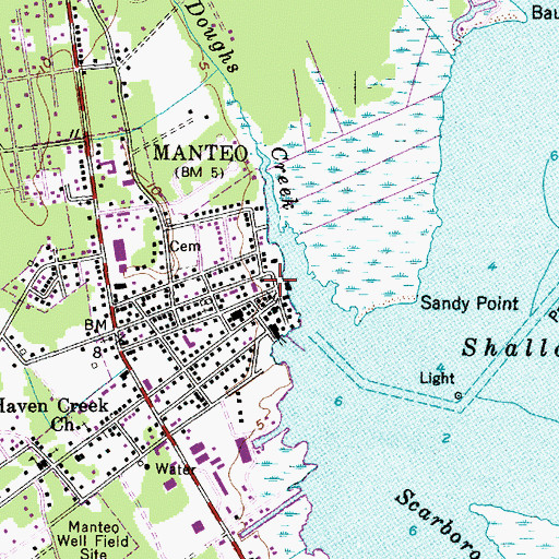 Topographic Map of Dare County Sheriff's Office, NC