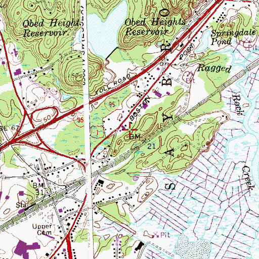 Topographic Map of Old Saybrook Heliport, CT