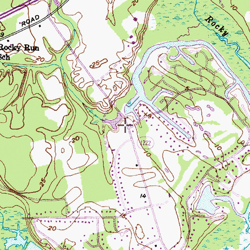 Topographic Map of River Bend Police Department, NC