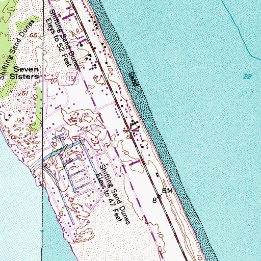 Topographic Map of Dare County Sheriff's Office, NC