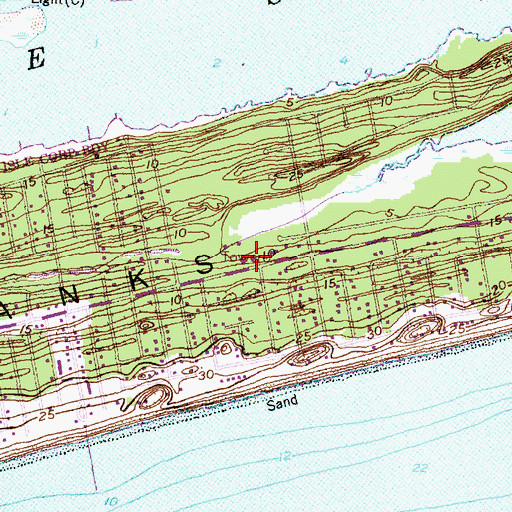 Topographic Map of Emerald Isle Police Department, NC