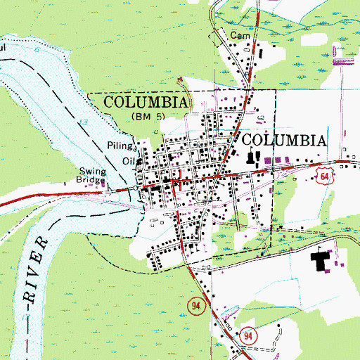 Topographic Map of North Carolina State Highway Patrol, NC