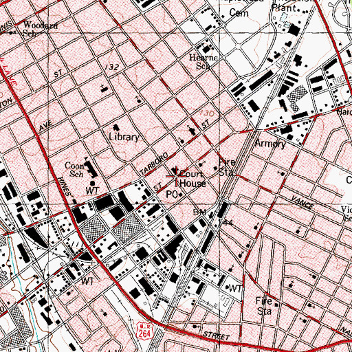 Topographic Map of Criminal Division, NC