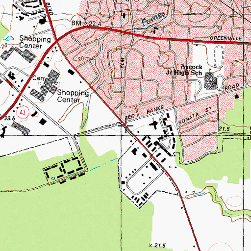 Topographic Map of North Carolina State Bureau Investigation, NC