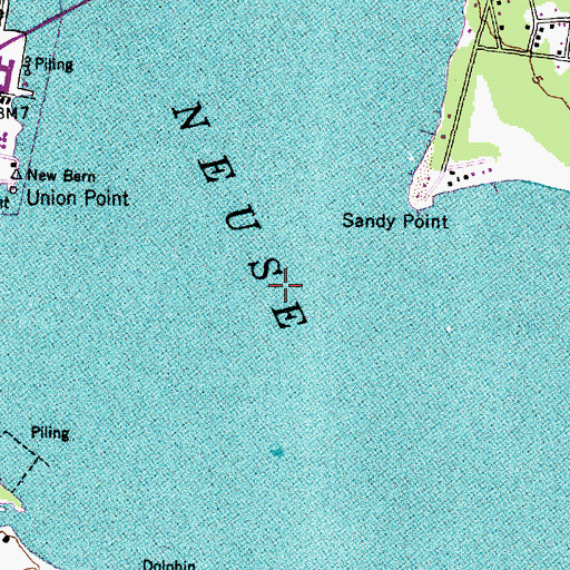 Topographic Map of US Marshal, NC
