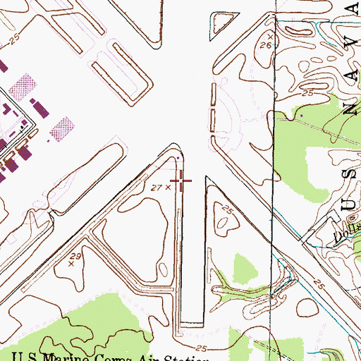 Topographic Map of US Military Police, NC