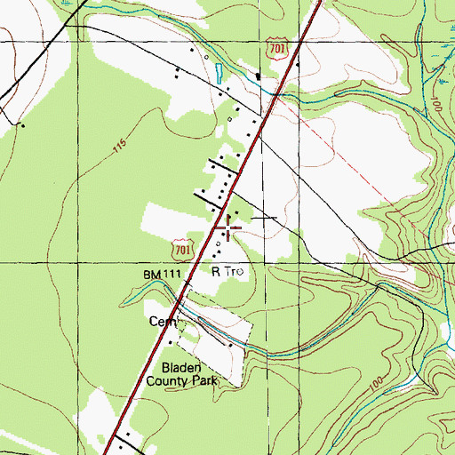 Topographic Map of North Carolina State Highway Patrol Troop B District 5 Substation, NC