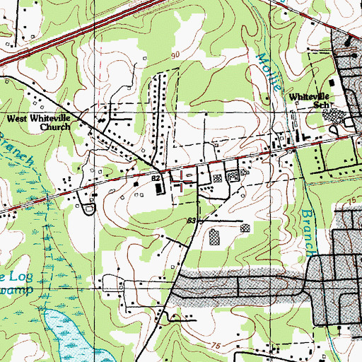Topographic Map of North Carolina State Highway Patrol Troop B District 5, NC