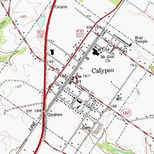 Topographic Map of Duplin County Sheriff's Office, NC
