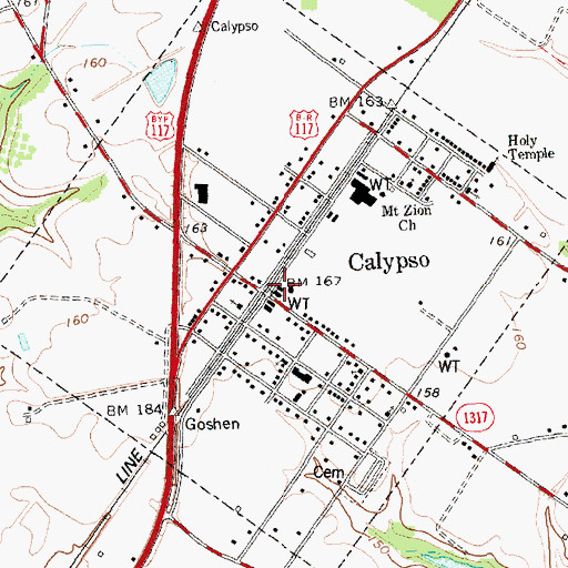 Topographic Map of Sheriff Department Sub Station, NC
