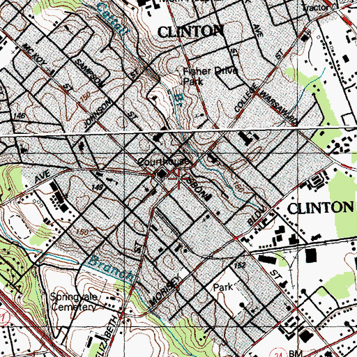 Topographic Map of Federal Bureau of Investigation, NC