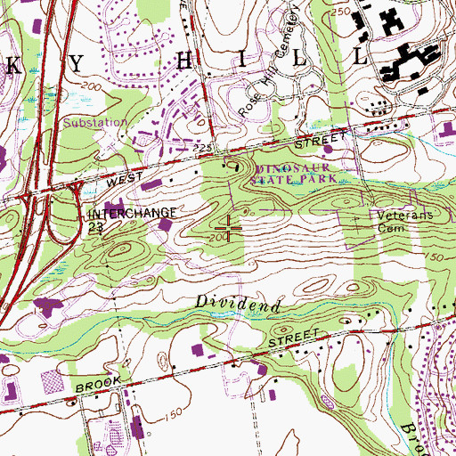 Topographic Map of Corporate Ridge Heliport, CT