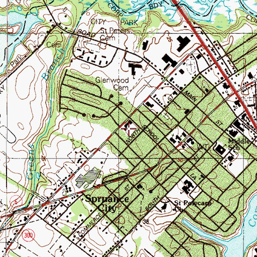 Topographic Map of Smyrna Police Department, DE