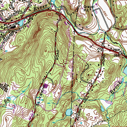 Topographic Map of Tie Communications Heliport, CT
