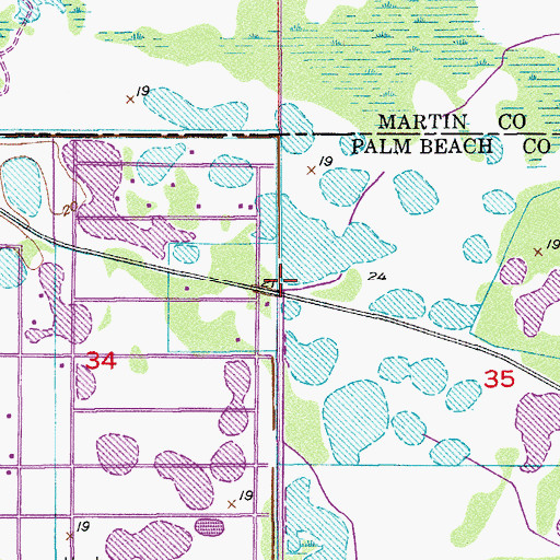 Topographic Map of Palm Beach County Fire Rescue Station 14, FL