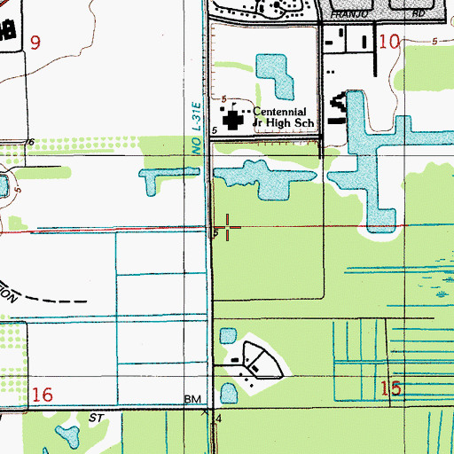 Topographic Map of Miami - Dade County Saga Bay Fire Rescue Station 55, FL