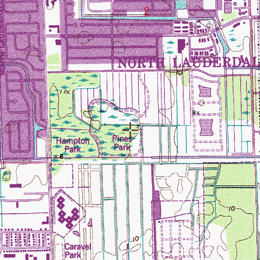 Topographic Map of North Lauderdale Fire Rescue Station 44, FL