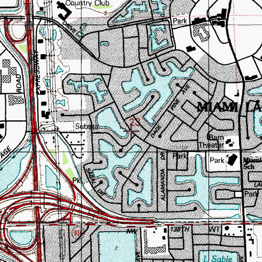 Topographic Map of South Florida Fire Fighters Union Office, FL