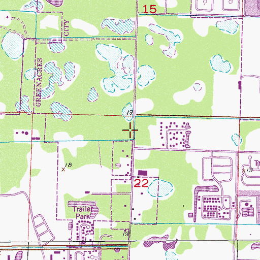 Topographic Map of Greenacres Fire Rescue Station Headquarters 94, FL