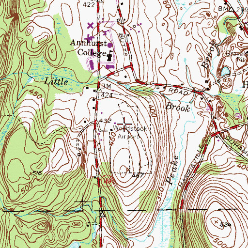 Topographic Map of Woodstock Airport, CT