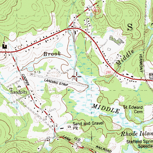 Topographic Map of Swift Airport (historical), CT