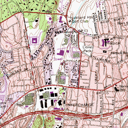 Topographic Map of Cyanamid Stamford Helistop, CT