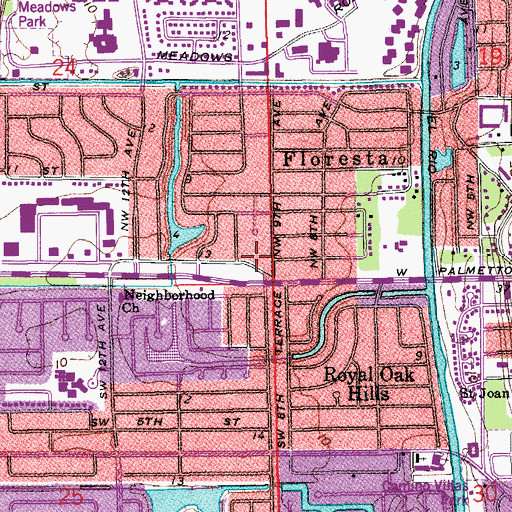 Topographic Map of Boca Raton Fire and Rescue Station 2, FL