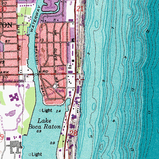 Topographic Map of Boca Raton Fire and Rescue Station 3, FL