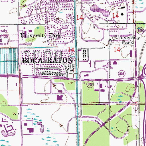 Topographic Map of Boca Raton Fire and Rescue Station 5, FL