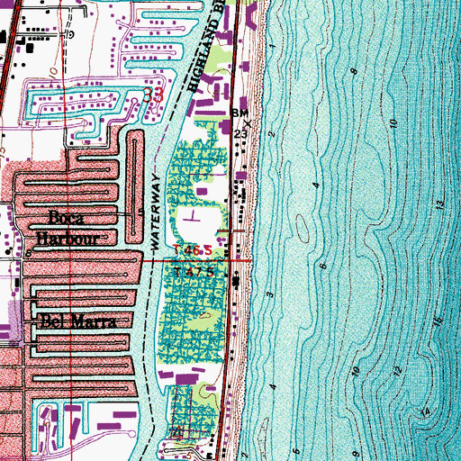 Topographic Map of Delray Beach Fire Rescue Station 6, FL