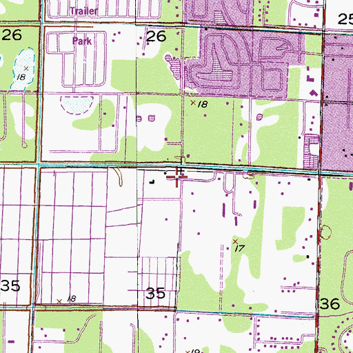Topographic Map of Greenacres Fire Rescue Station 95, FL