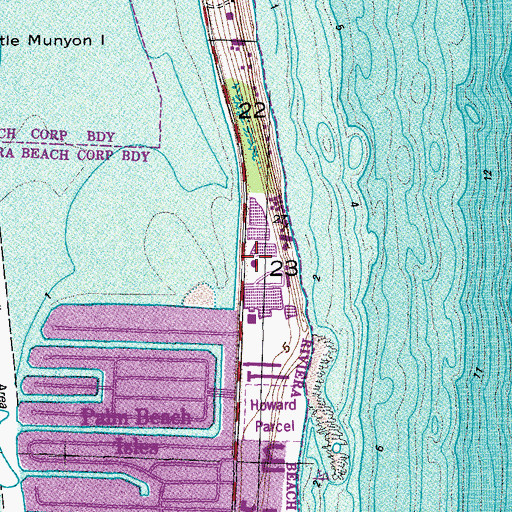 Topographic Map of Riviera Beach Fire Rescue Station 86, FL