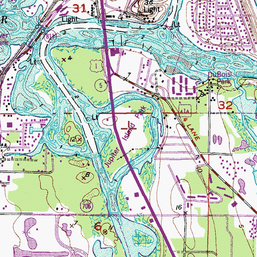 Topographic Map of Palm Beach County Fire Rescue Station 18, FL