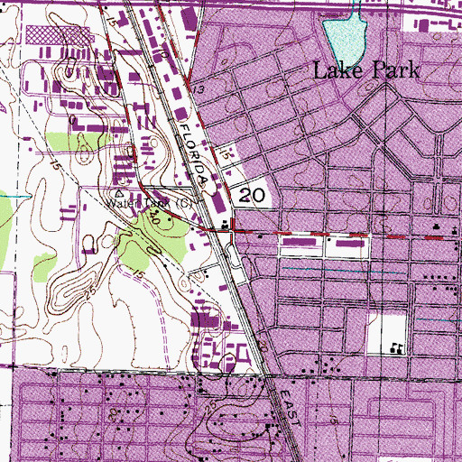Topographic Map of Palm Beach County - Lake Park Fire Rescue Station 68, FL