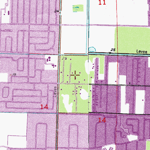 Topographic Map of Palm Beach County Fire Rescue Station 36, FL