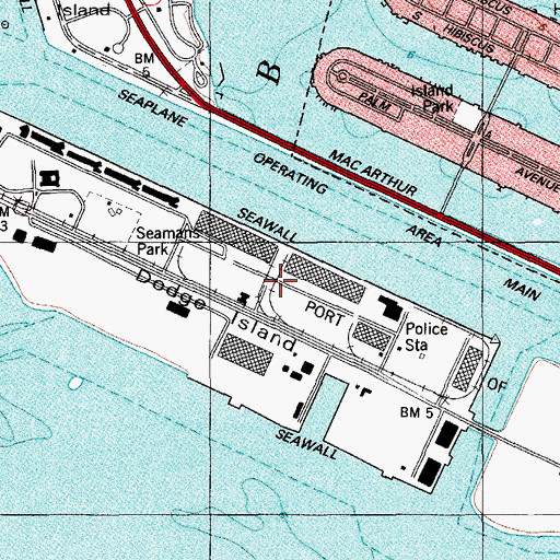 Topographic Map of Miami - Dade County Fire Rescue Station 39, FL
