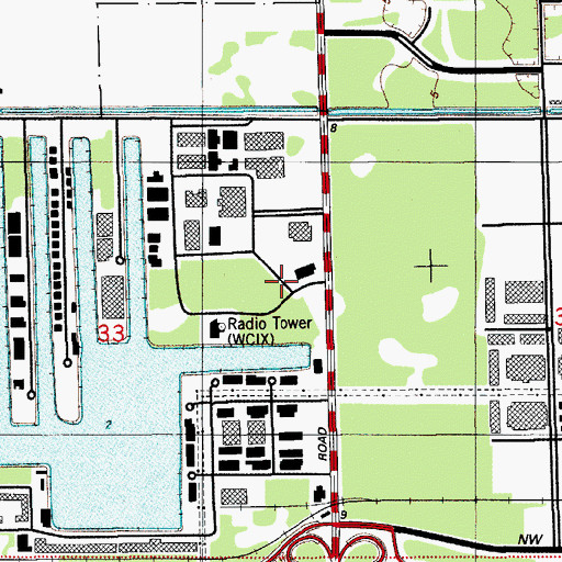 Topographic Map of Miami - Dade County Fire Rescue Fountainbleau Station 48, FL