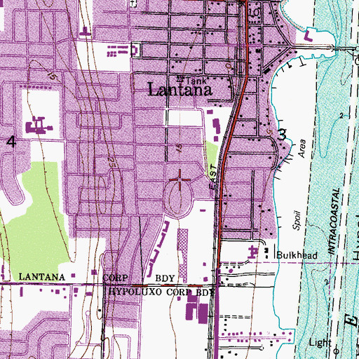 Topographic Map of Palm Beach County Fire Rescue Station 37, FL