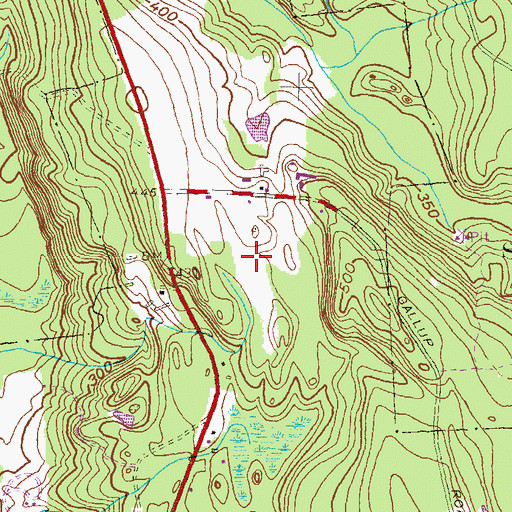 Topographic Map of Gallup Farm Airport, CT