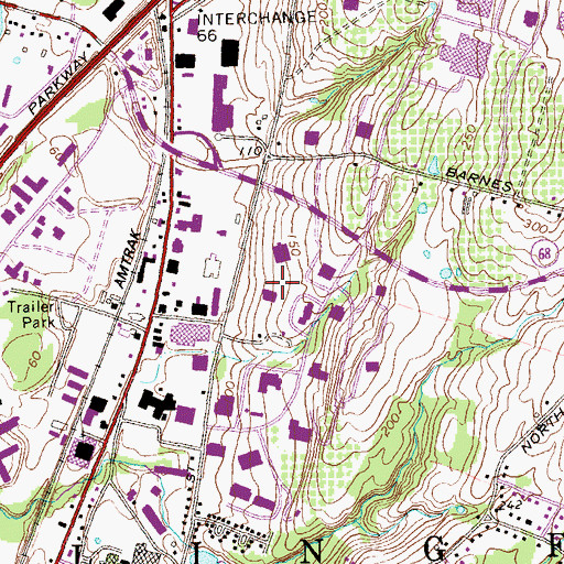 Topographic Map of Clark Heliport, CT